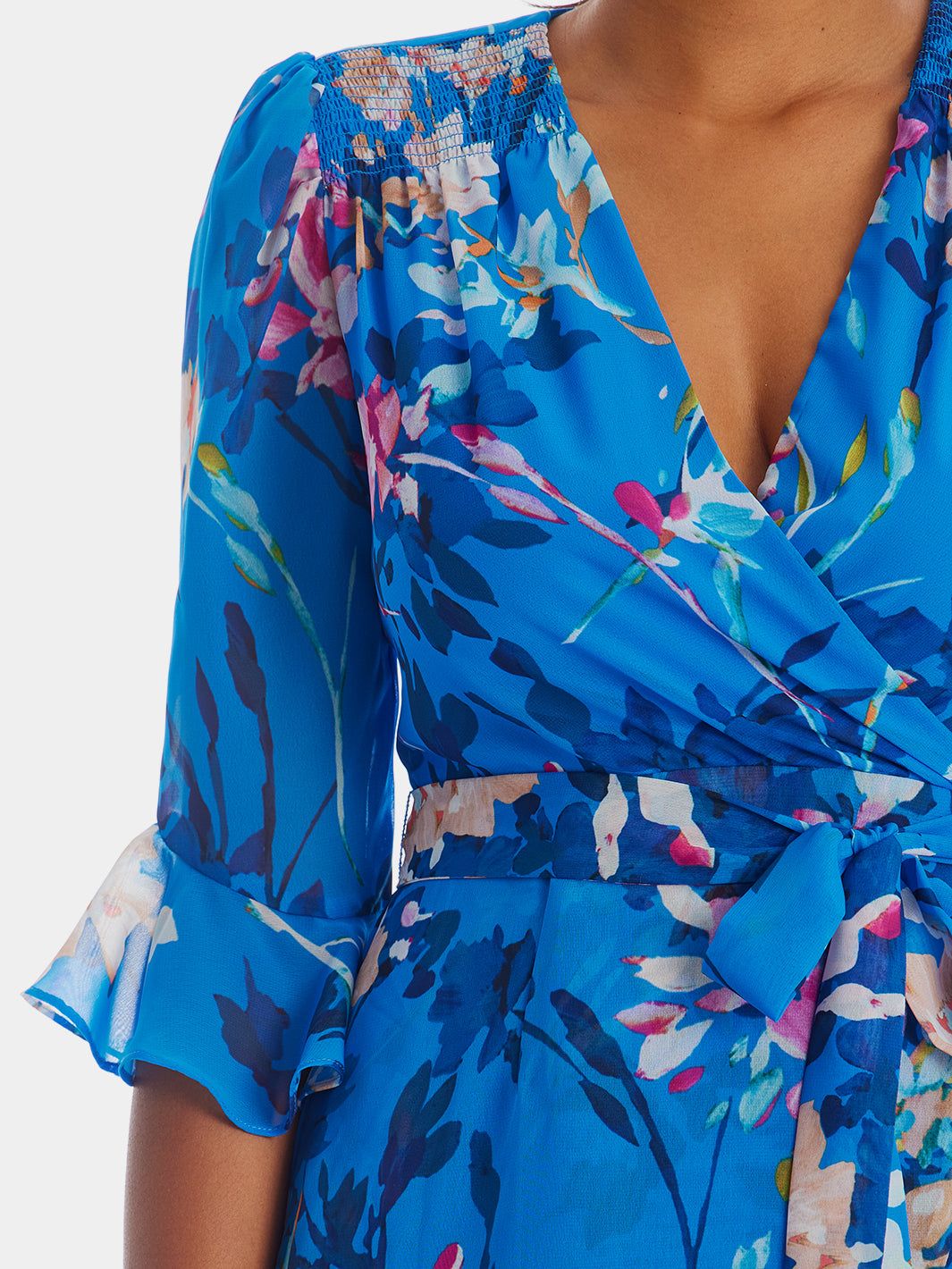 Floral Chiffon Wrap Dress sold by Lord & Taylor product image thumbnail 6