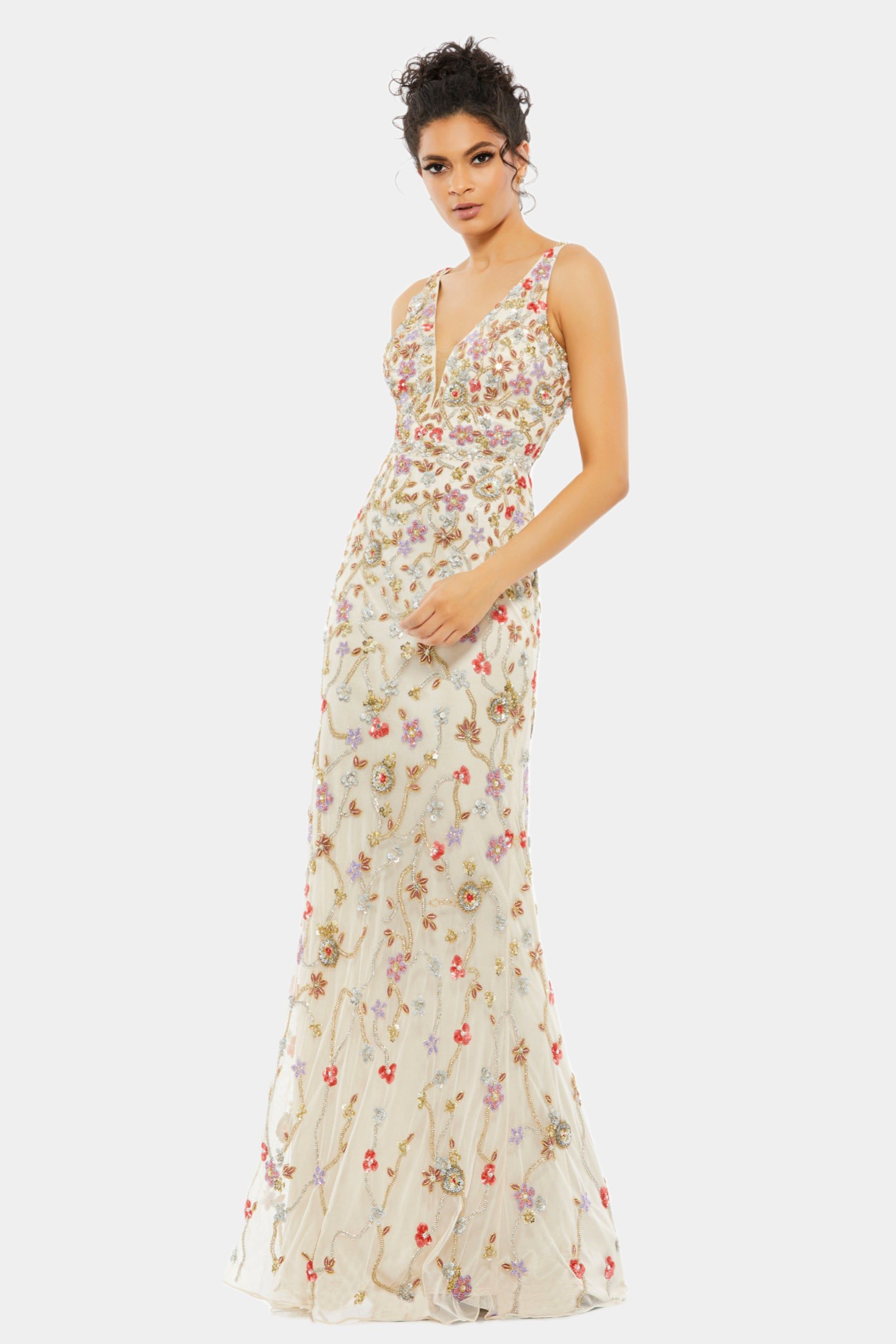 Bead Embellished Sleeveless Gown sold by Lord & Taylor