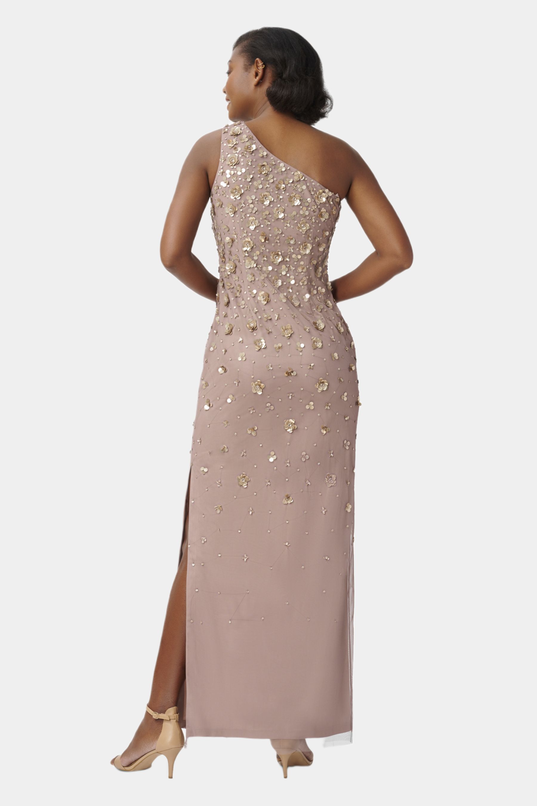 One Shoulder Beaded Gown sold by Lord & Taylor product image thumbnail 3