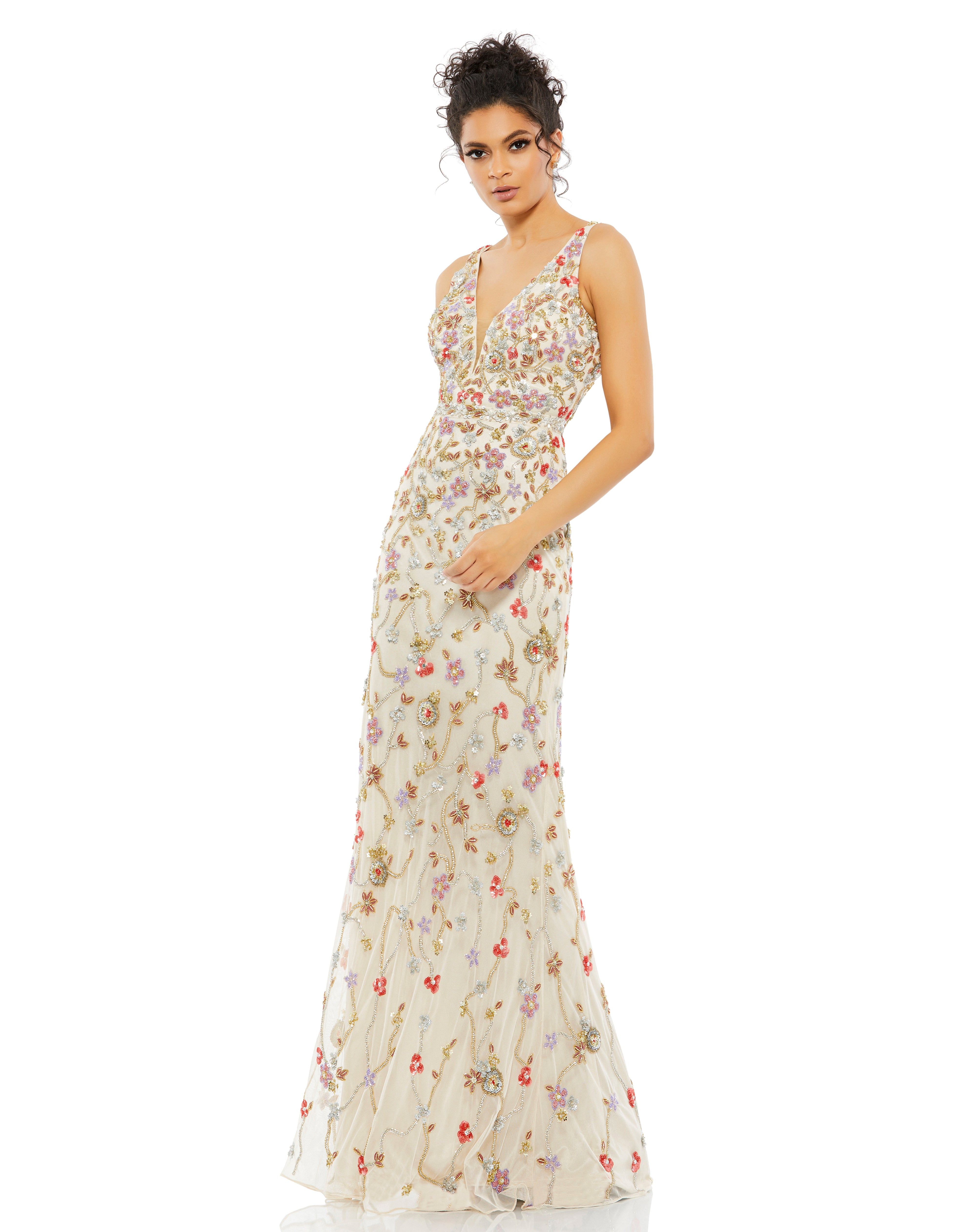 Bead Embellished Sleeveless Gown sold by Lord & Taylor product image thumbnail 5