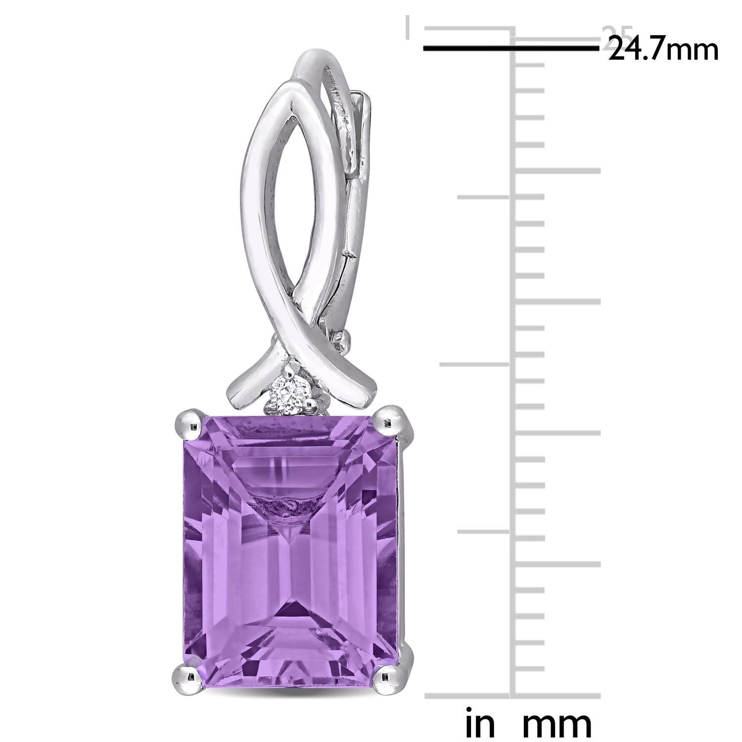 Amethyst and White Topaz Earrings sold by Lord & Taylor product image thumbnail 2