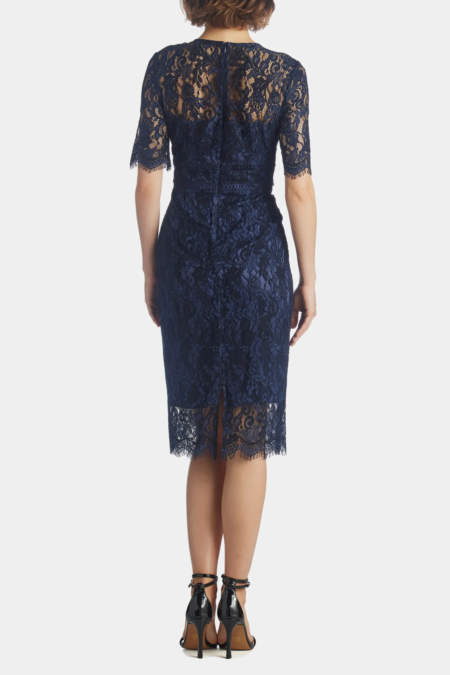 Sheath Elbow Sleeve Trim Detail Dress sold by Lord & Taylor product image thumbnail 2