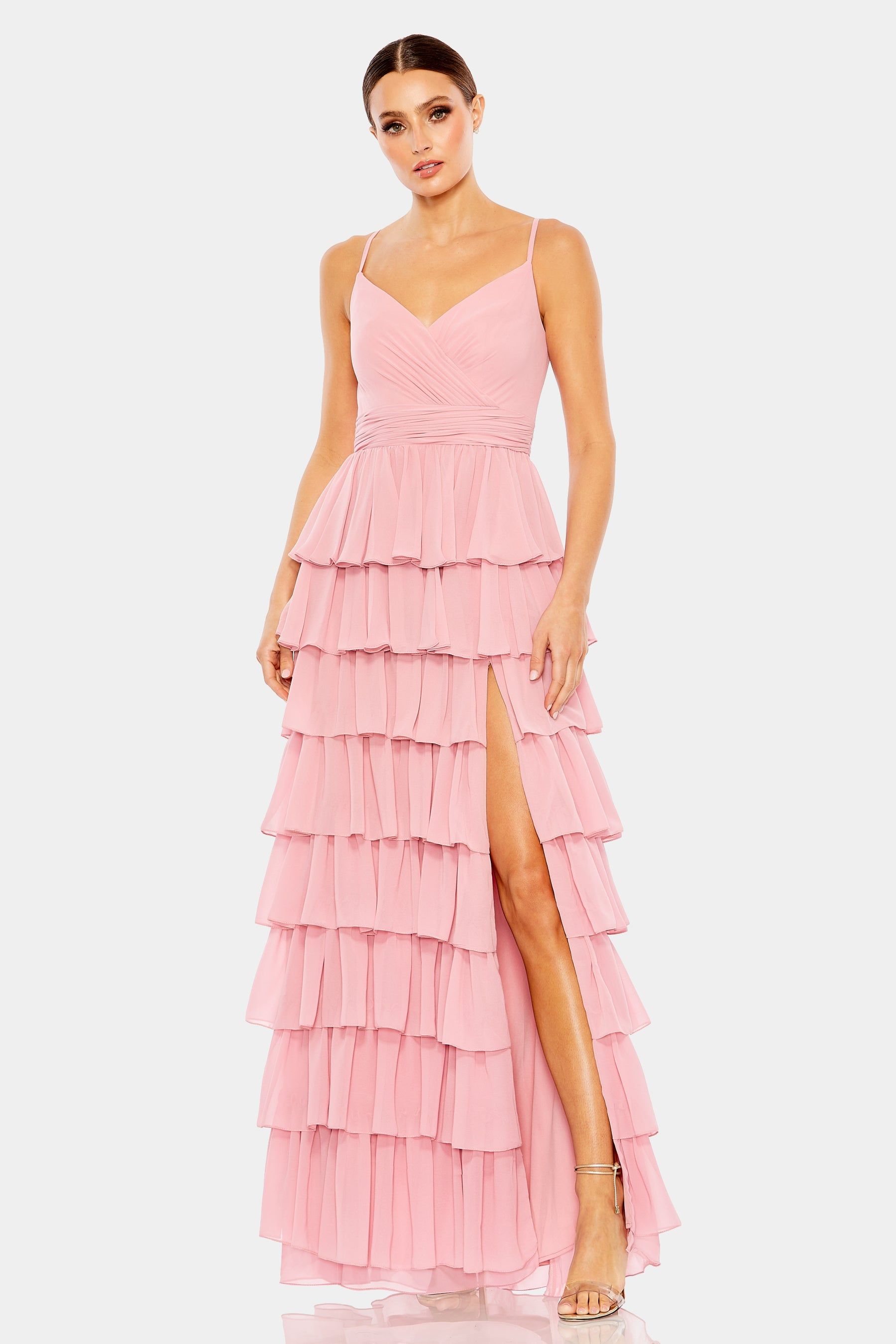 Sleeveless Tiered Ruffle Gown sold by Lord & Taylor