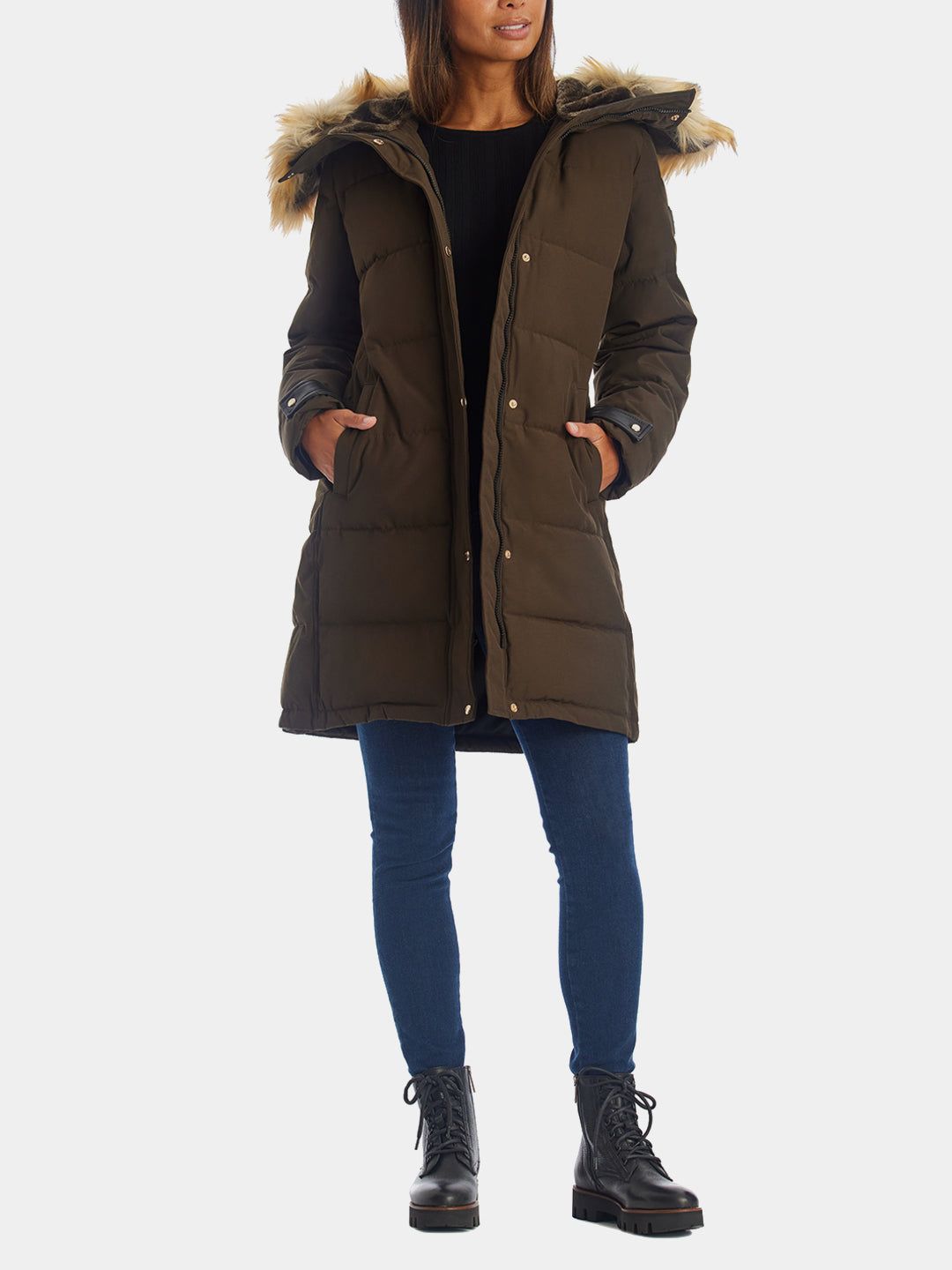 Faux Fur Hooded Puffer Coat sold by Lord & Taylor