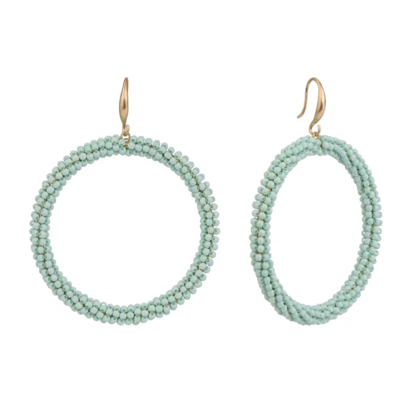 Seed Bead Wrapped Ring Earrings sold by Lord & Taylor