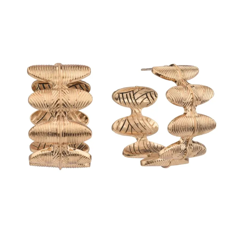 Textured Post Hoop Earrings sold by Lord & Taylor