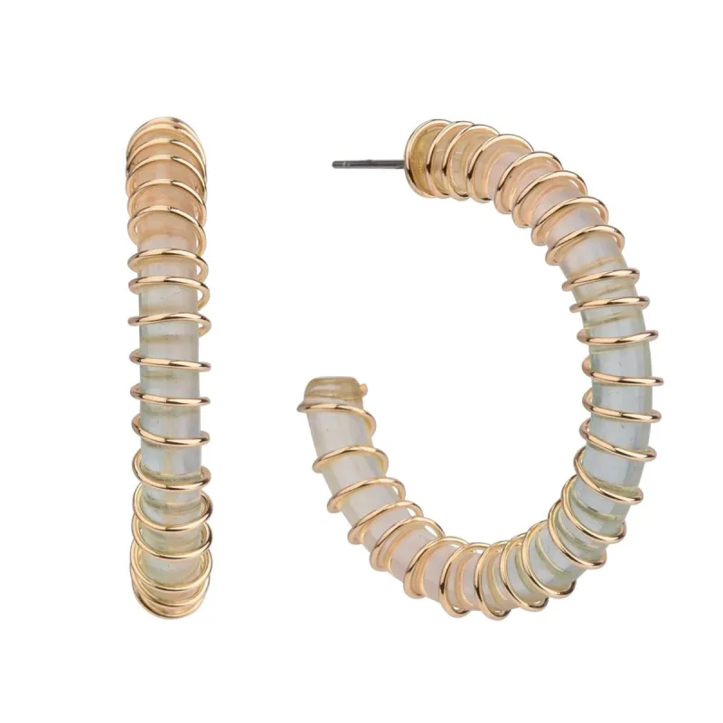 Wrapped Resin Hoop Earrings sold by Lord & Taylor