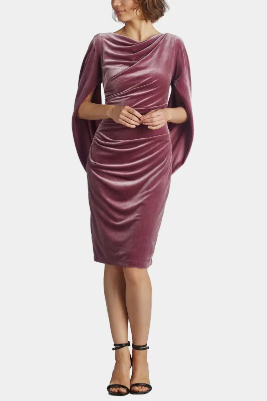 Short Velvet Drape Back sold by Lord & Taylor