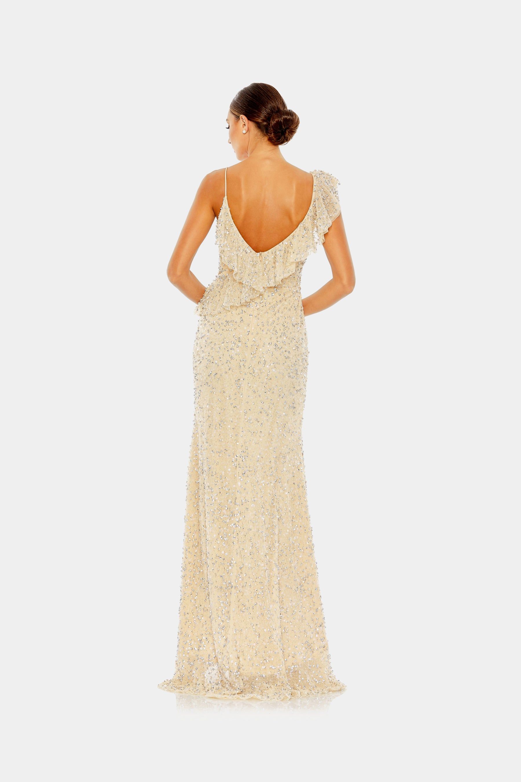 Embellished Ruffled Faux Wrap Sleeveless Gown sold by Lord & Taylor product image thumbnail 3