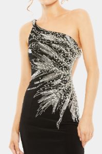 Embellished One Shoulder Cut Out Gown sold by Lord & Taylor