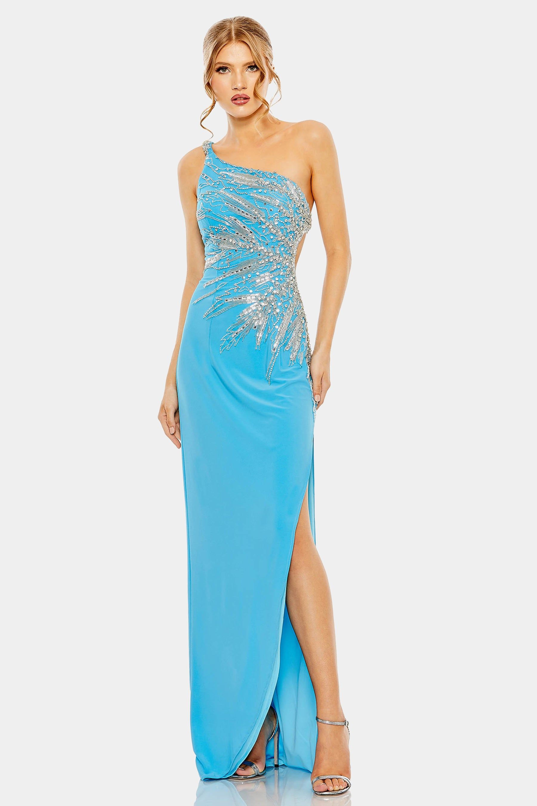 Embellished One Shoulder Cut Out Gown sold by Lord & Taylor product image thumbnail 5