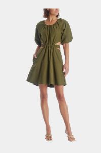Balloon Sleeve Mini Dress With Cutout Back Tie sold by Lord & Taylor