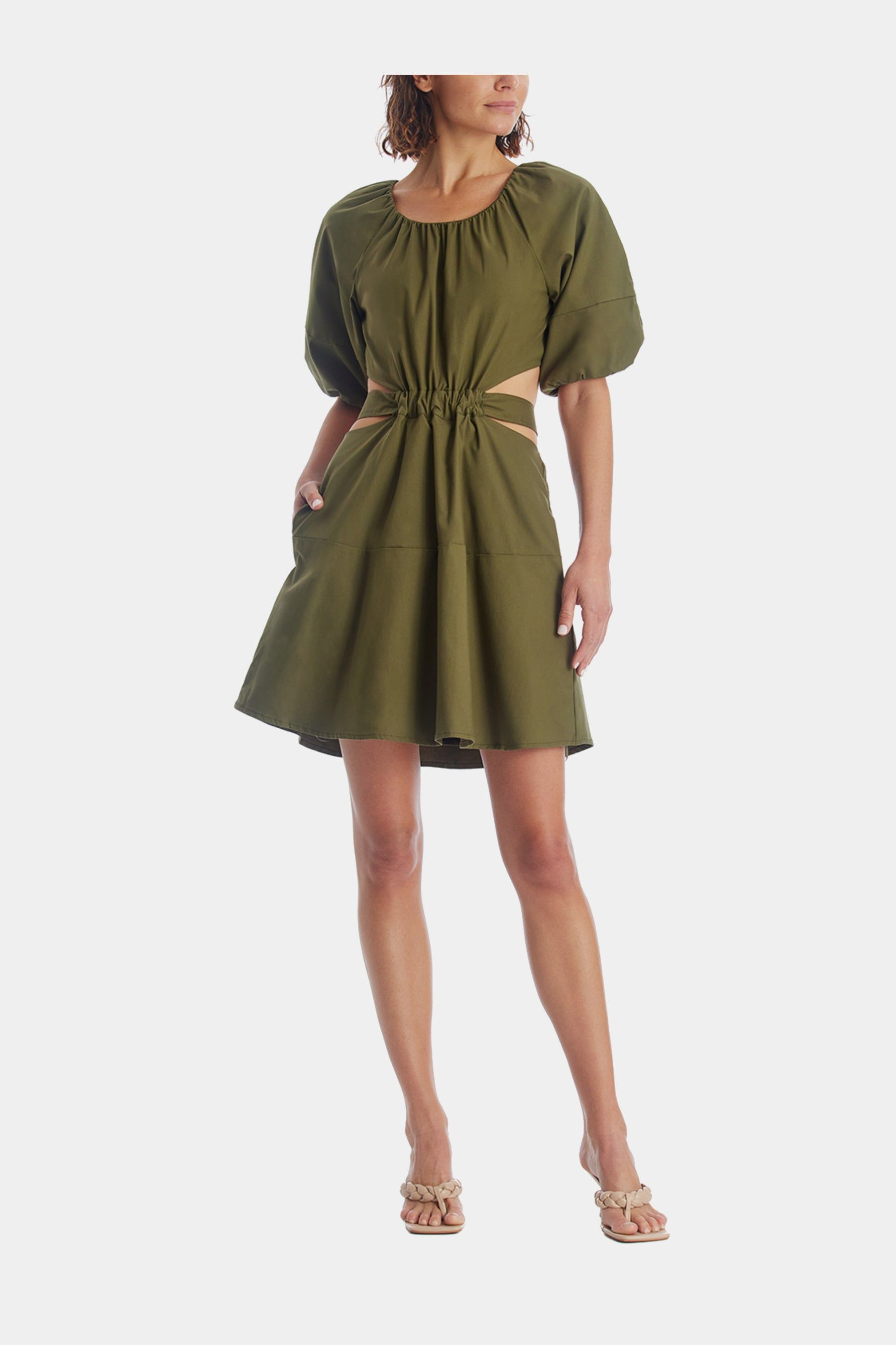Balloon Sleeve Mini Dress With Cutout Back Tie sold by Lord & Taylor product image thumbnail 8