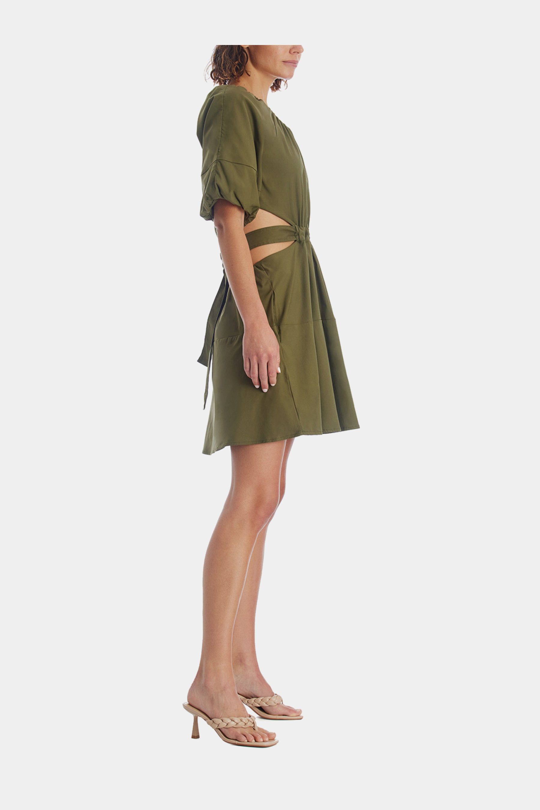 Balloon Sleeve Mini Dress With Cutout Back Tie sold by Lord & Taylor product image thumbnail 6