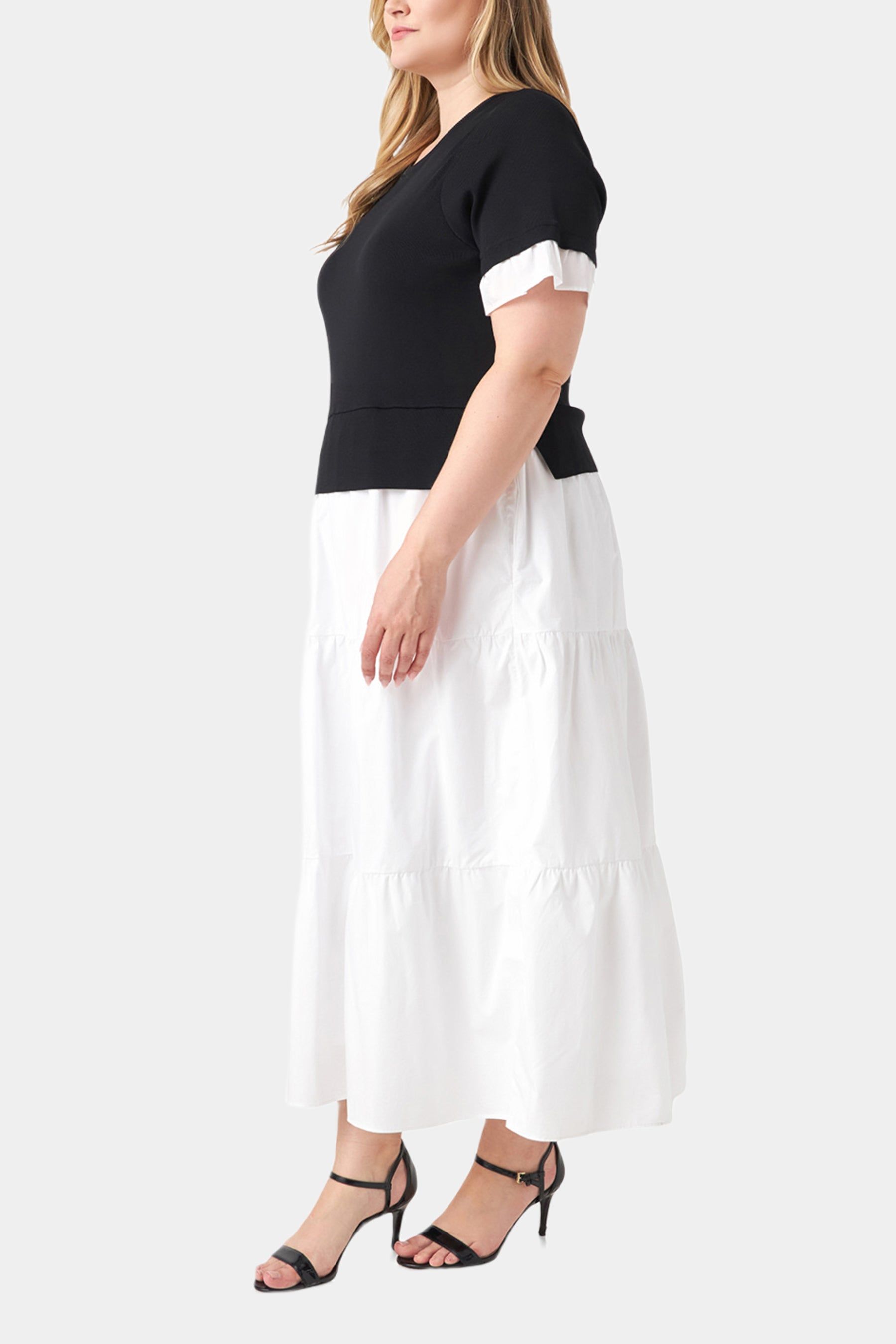 Mixed Media Short Sleeve Maxi Dress sold by Lord & Taylor product image thumbnail 5