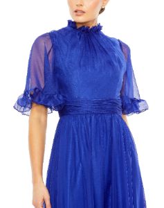 Ruffled Flutter Sleeve Hi-Lo Gown sold by Lord & Taylor