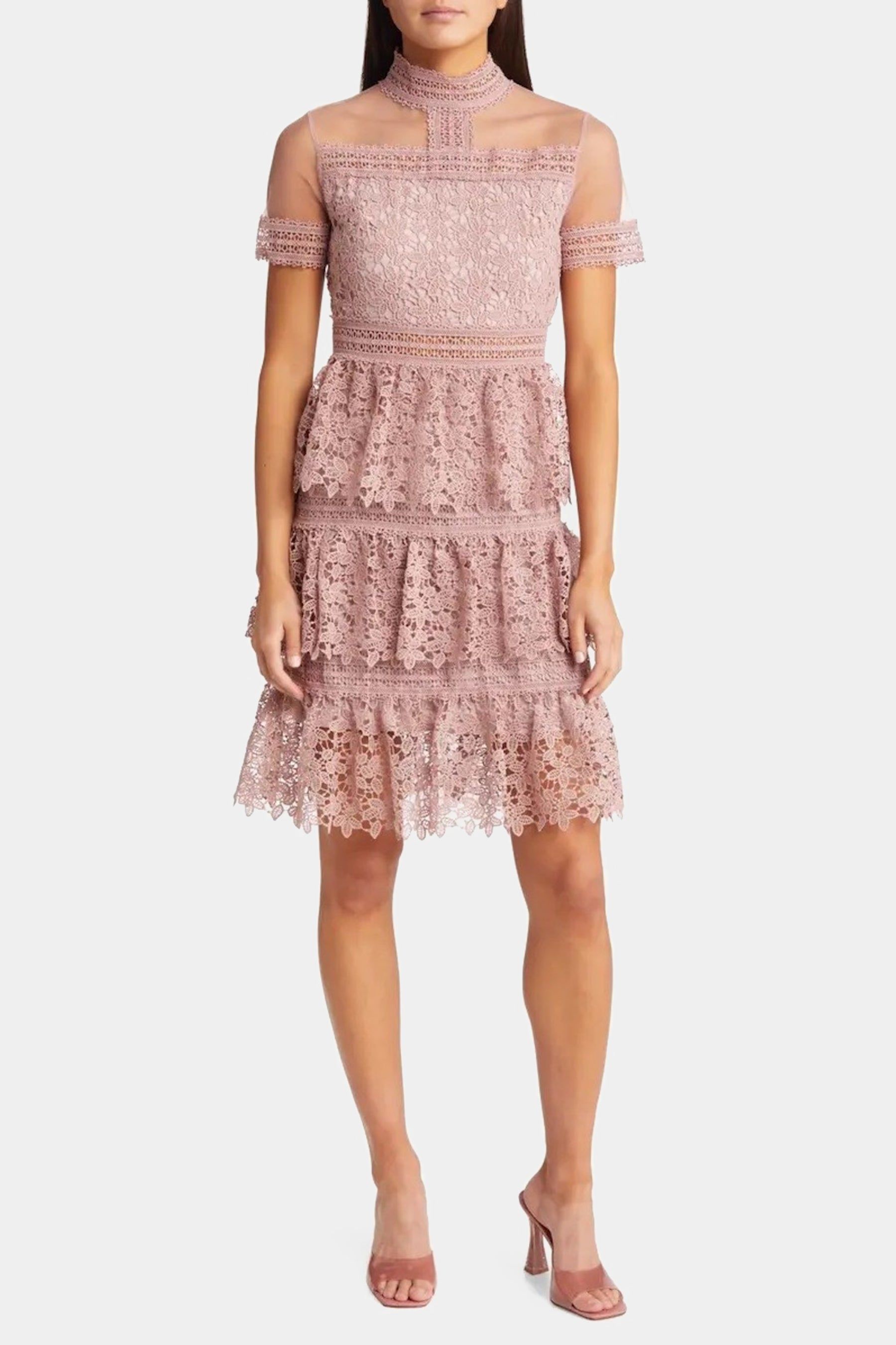 Sophia Fitted Illusion Neck Crochet Dress sold by Lord & Taylor product image thumbnail 5