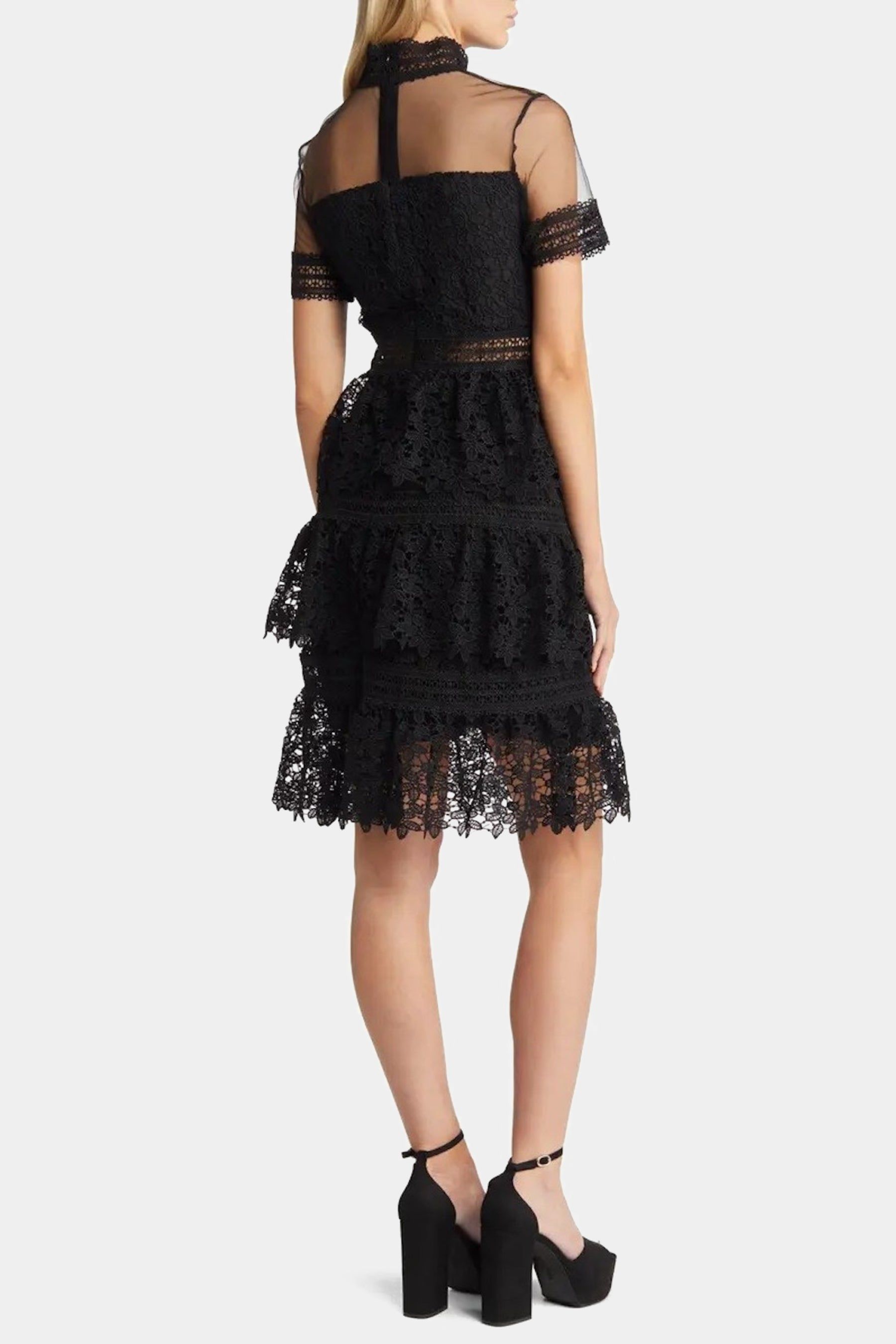 Sophia Fitted Illusion Neck Crochet Dress sold by Lord & Taylor product image thumbnail 2