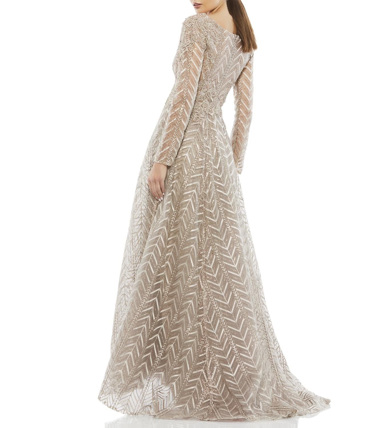 Long Sleeve A-Line Gown sold by Lord & Taylor product image thumbnail 2