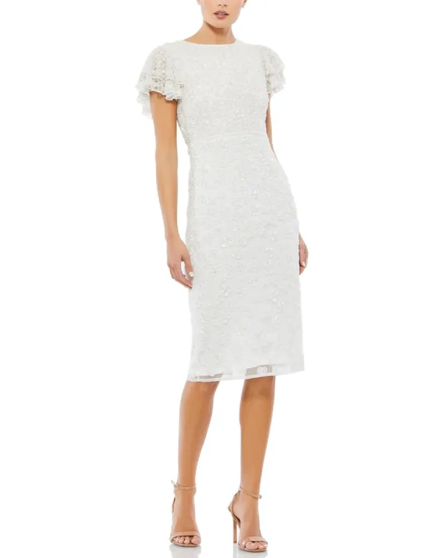 Short Sleeve Beaded Midi Dress sold by Lord & Taylor