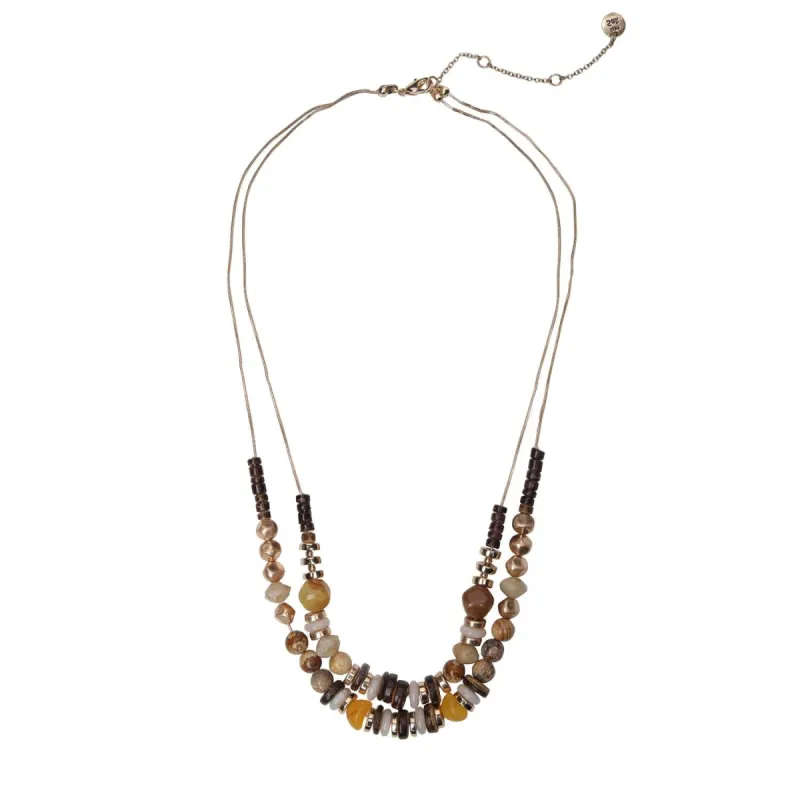 Two Row Beaded Necklace sold by Lord & Taylor