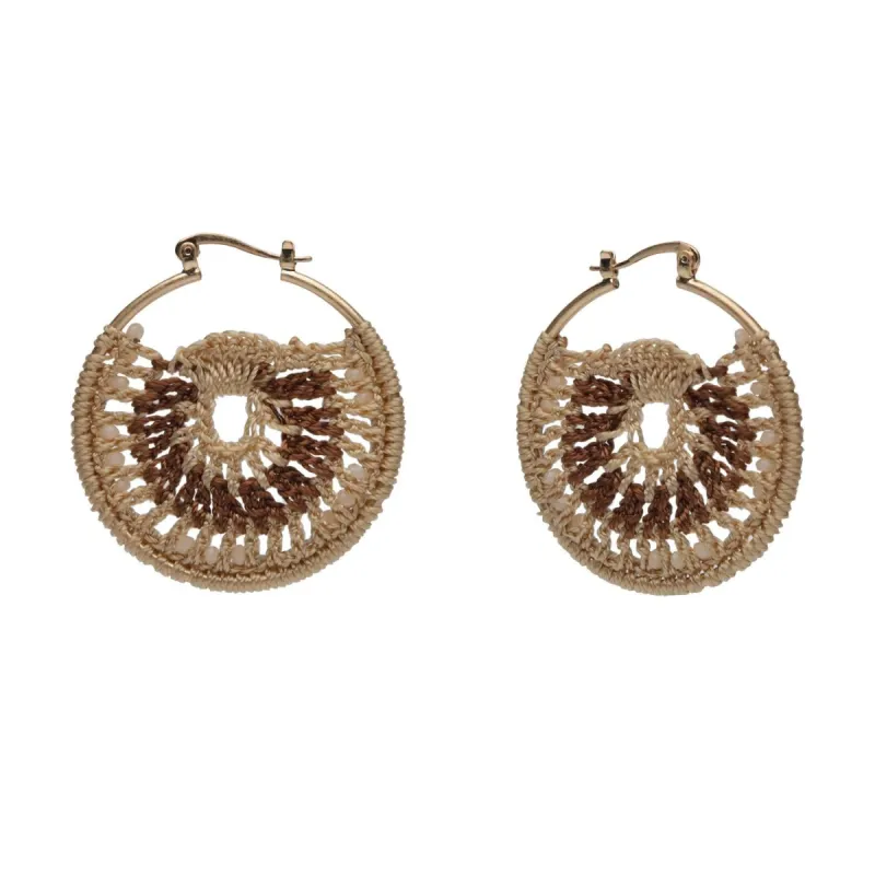 Crochet Hoop Earrings sold by Lord & Taylor