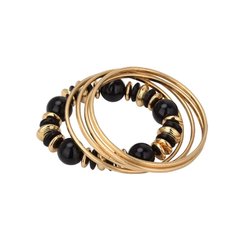 Jet 5piece Stretch and Bangle Bracelet Set sold by Lord & Taylor