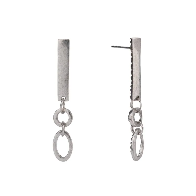 Bar and Oval Link Earrings sold by Lord & Taylor