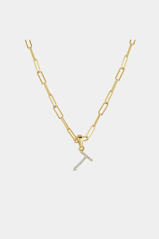 Baby Rectangle Diamond Intial Necklace  T sold by Lord & Taylor
