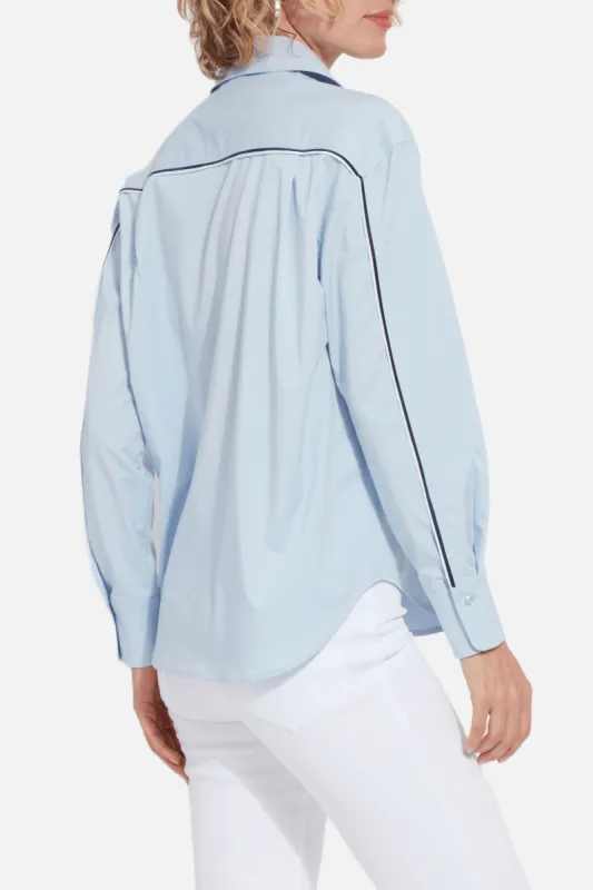 Sofia Striped Cropped Shirt sold by Lord & Taylor