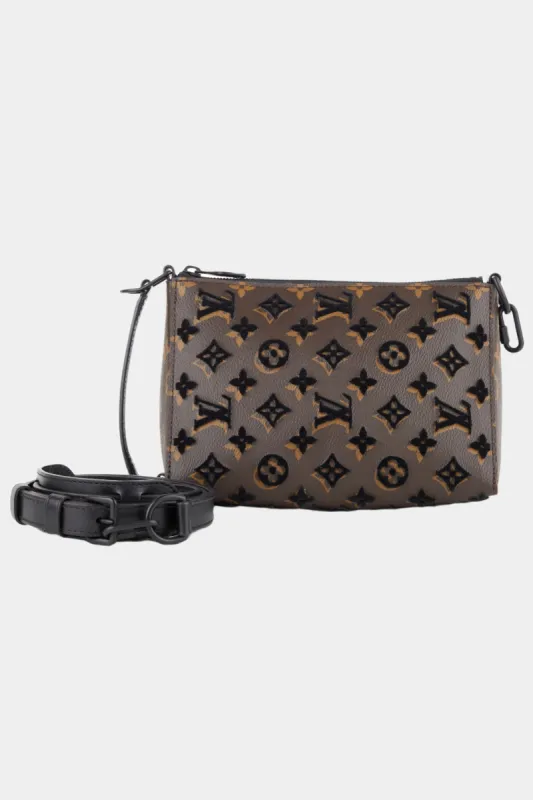Triangle Messenger Monogram Tuffetage Crossbody Bag sold by Lord & Taylor