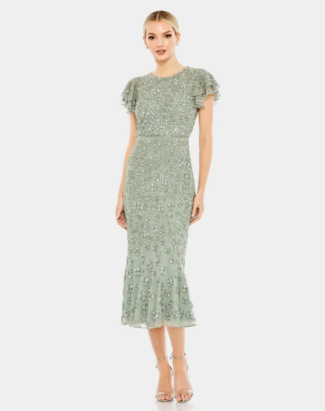 Flounce Sleeve Midi Dress sold by Lord & Taylor