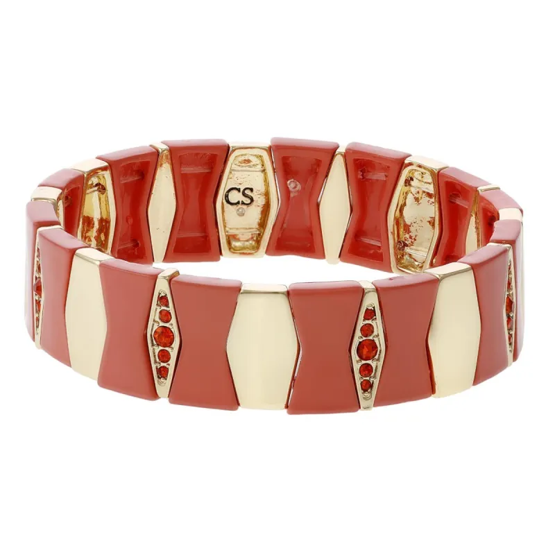 Enamel Stretch Crystal Stone Bracelet sold by Lord & Taylor