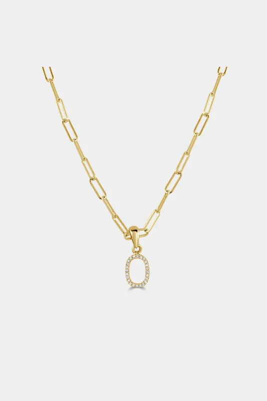 Baby Rectangle Diamond Intial Necklace  O sold by Lord & Taylor
