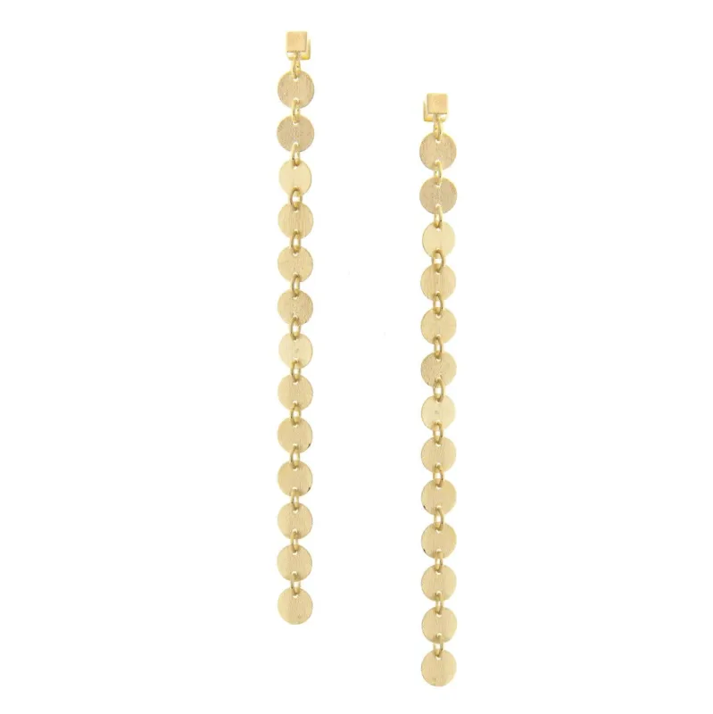 Satin 4" Mini Disc Drop Earrings sold by Lord & Taylor