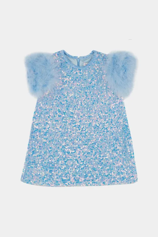 Girls Velvet Sequin Dress sold by Lord & Taylor