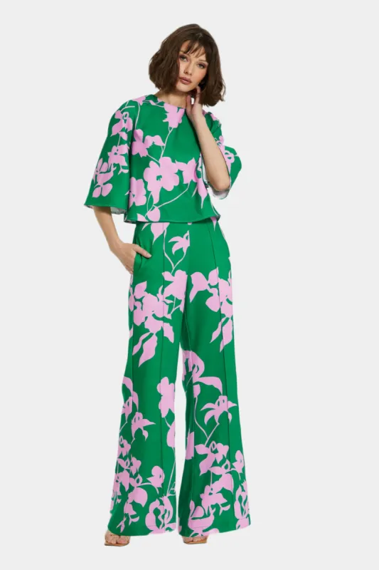 Printed Crepe 3/4 Bell Sleeve High Neck Top sold by Lord & Taylor