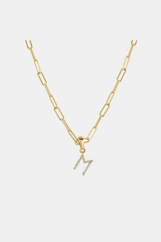 Baby Rectangle Diamond Intial Necklace   M sold by Lord & Taylor
