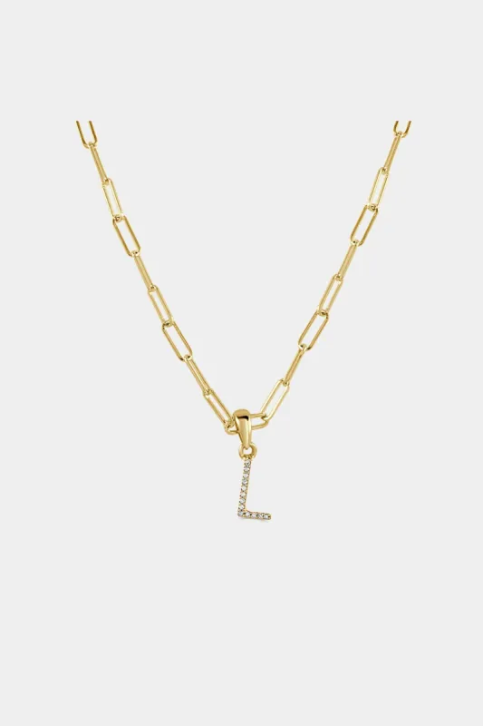 Baby Rectangle Diamond Intial Necklace   L sold by Lord & Taylor