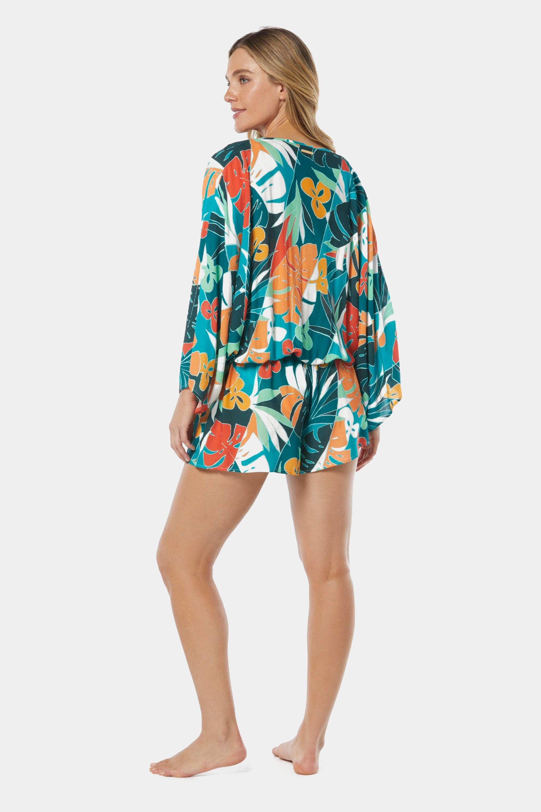 Floral Print Surplice Romper Cover Up sold by Lord & Taylor product image thumbnail 2