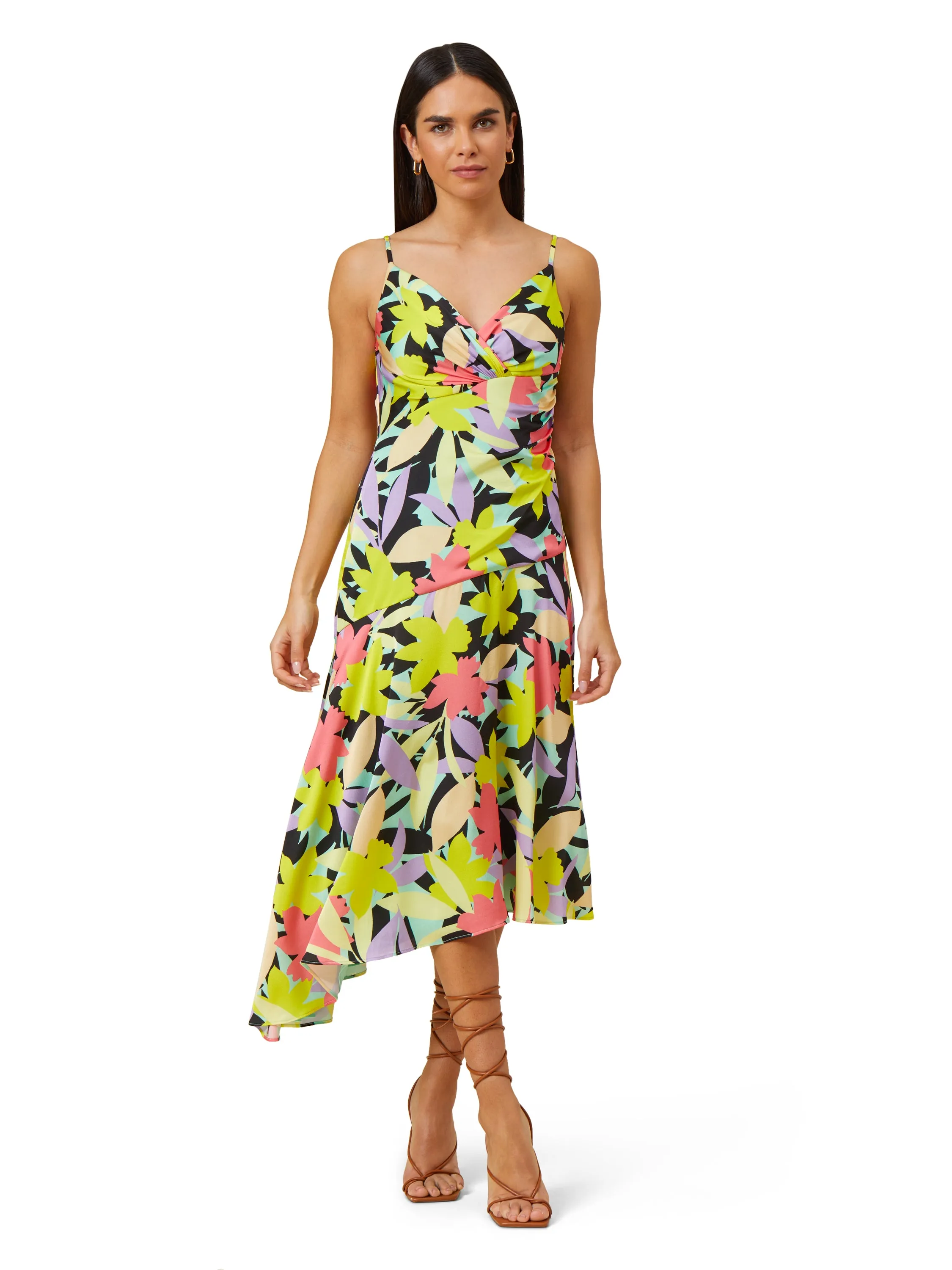 V-Neck Asymmetrical Midi Dress sold by Lord & Taylor product image thumbnail 5