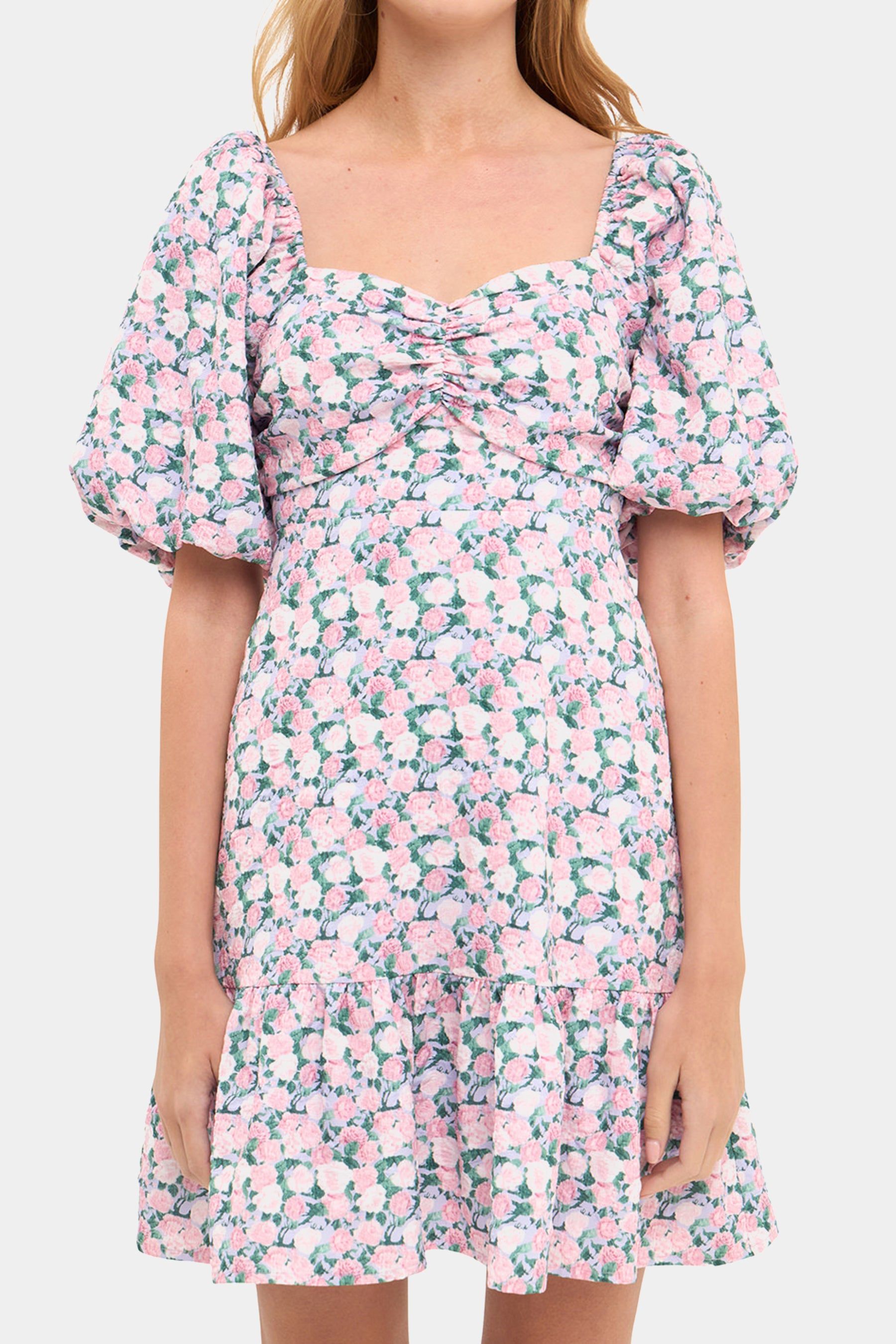 Floral Puff Sleeve Mini Dress sold by Lord & Taylor product image thumbnail 3