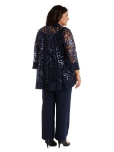 Pant Set With Sequin Swing Jacket and Built In Necklace sold by Lord & Taylor