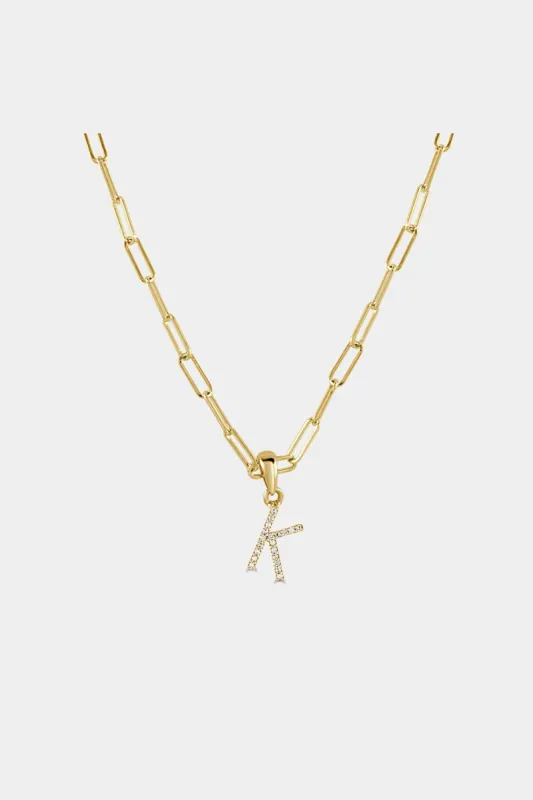Baby Rectangle Diamond Intial Necklace   K sold by Lord & Taylor