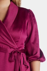 Satin Crepe Wrap Dress sold by Lord & Taylor
