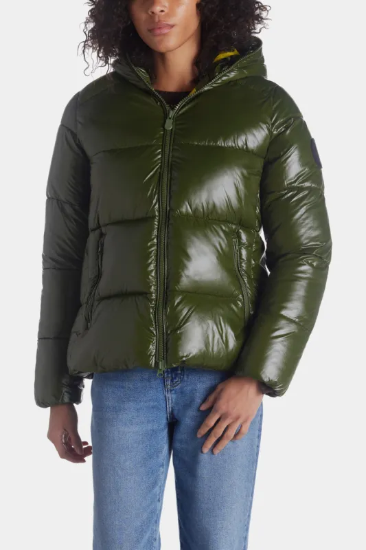Lois Hooded Shiny Puffer W/Big Duck Logo sold by Lord & Taylor