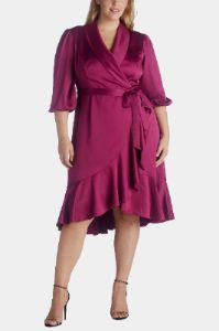 Satin Crepe Wrap Dress sold by Lord & Taylor