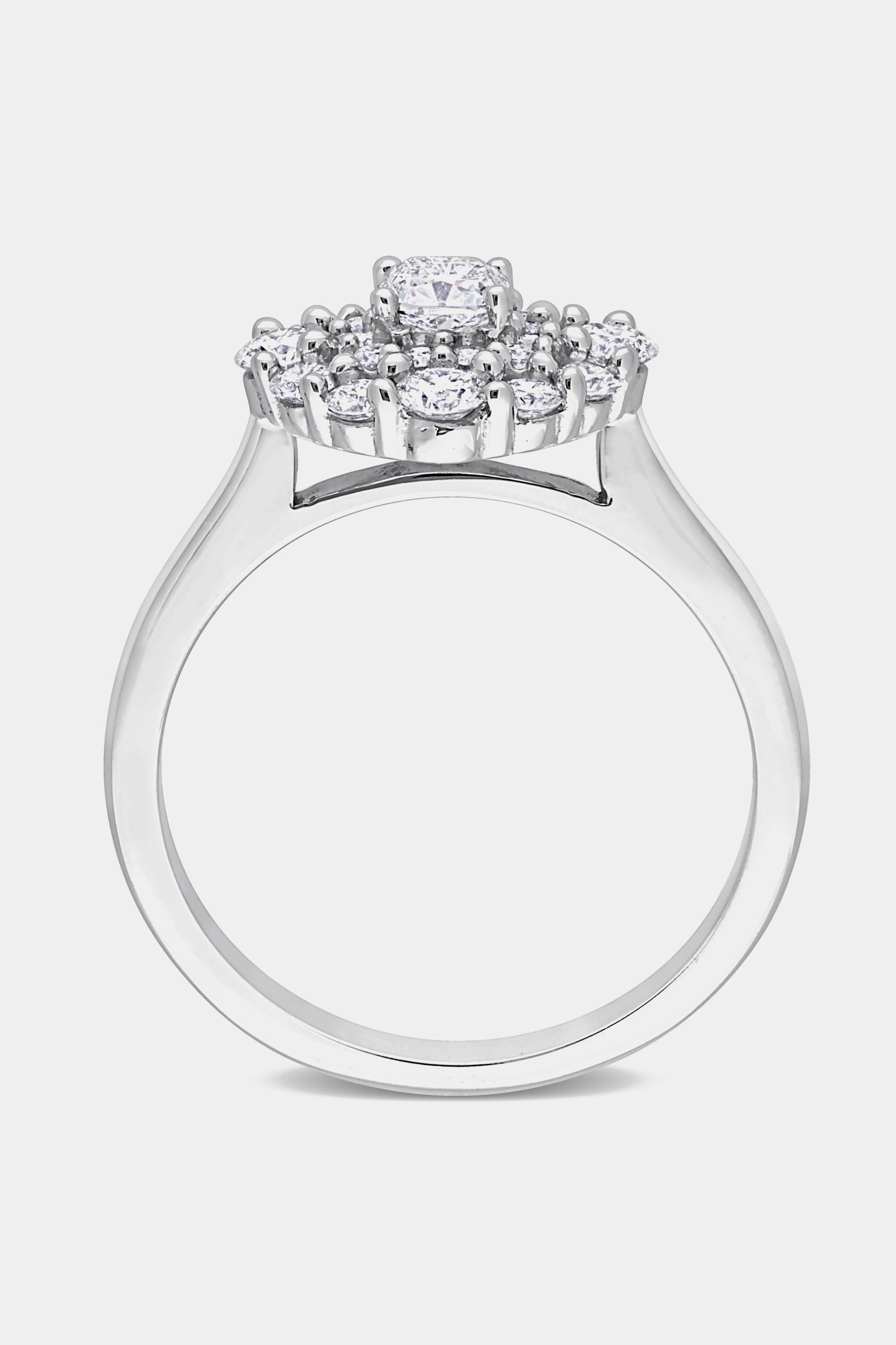 Diamond Cushion Cut Center 14k White Gold Ring sold by Lord & Taylor product image thumbnail 5