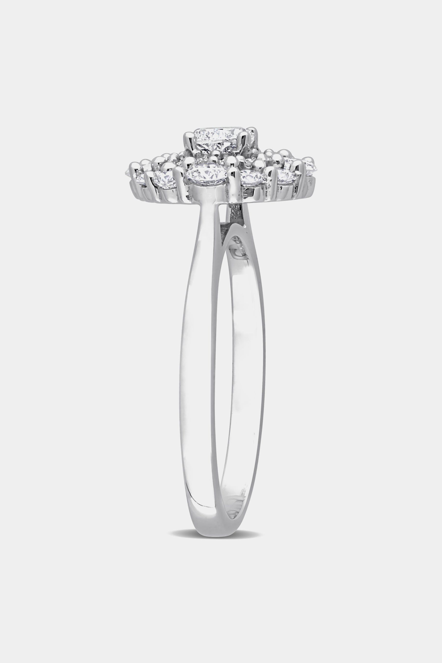 Diamond Cushion Cut Center 14k White Gold Ring sold by Lord & Taylor product image thumbnail 2