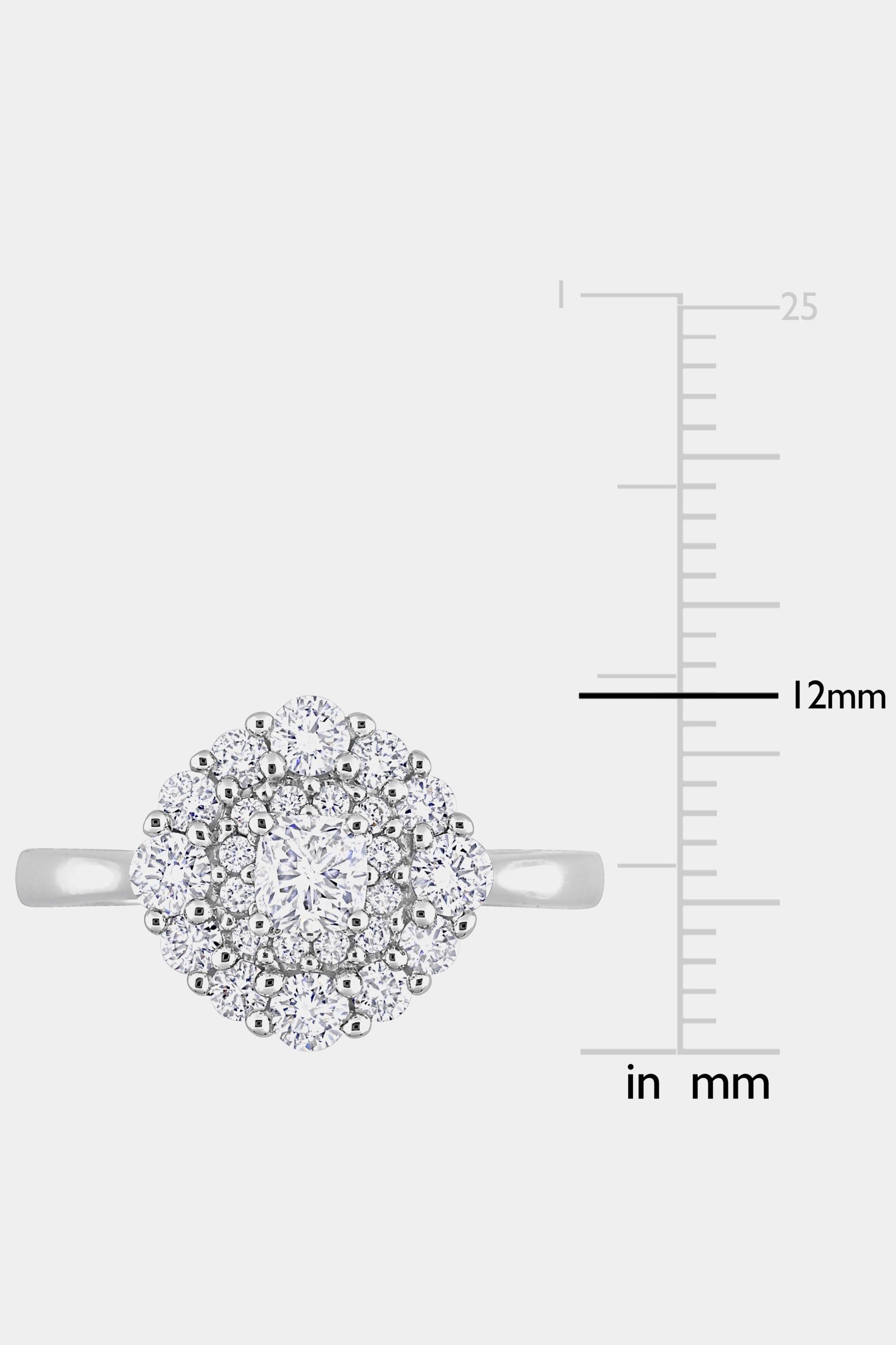 Diamond Cushion Cut Center 14k White Gold Ring sold by Lord & Taylor product image thumbnail 6